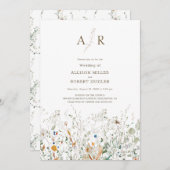 プチワイルドフラワー結婚式招待状 招待状 (正面/裏面)
