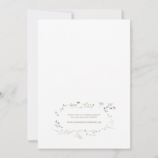 プチワイルドフラワー結婚式招待状 招待状 (裏面)