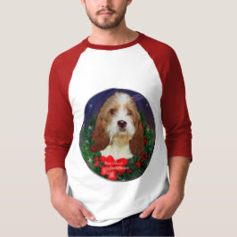 プチ・バセット・グリフォン・ヴァンデーン クリスマスギフト Tシャツ