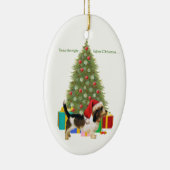 プチ・バセット・グリフォン・ヴァンデーン クリスマス セラミックオーナメント (右)