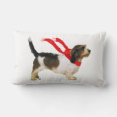 プチ・バセット・グリフォン・ヴェンデンのサンタヘルパー ランバークッション (裏面)