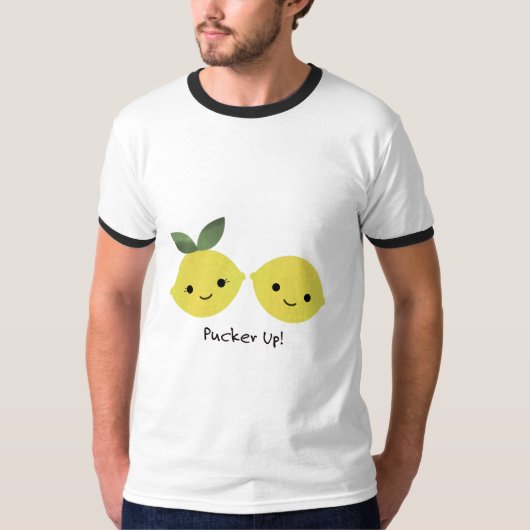 プッおもしろいカー・アップ・レモン Tシャツ (正面)