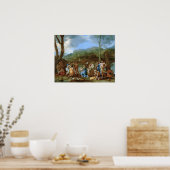 プッサン – サンジョンバプタイズインザリバージョーダン ポスター (キッチン)