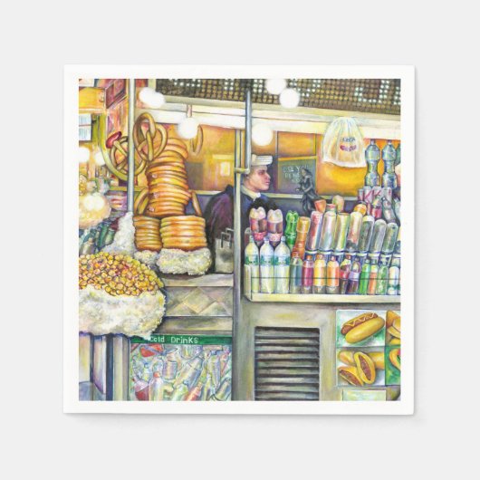 プッシュカート天国 スタンダードカクテルナプキン (正面)