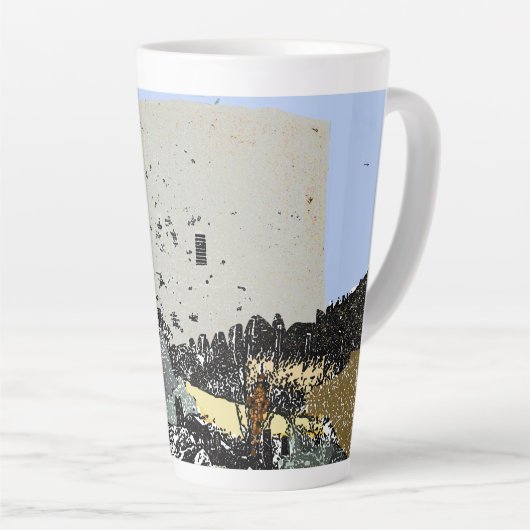 プッシュバイクとマルテッロタワーハイザケント カフェラテマグ (右アングル)