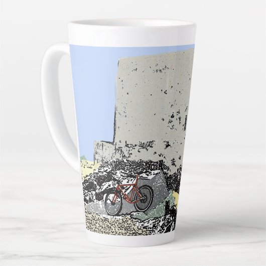 プッシュバイクとマルテッロタワーハイザケント カフェラテマグ (左アングル)