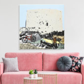 プッシュバイクとマルテッロタワーハイザケント キャンバスプリント (インサイチュ (リビング))