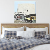 プッシュバイクとマルテッロタワーハイザケント キャンバスプリント (インサイチュ (寝室))