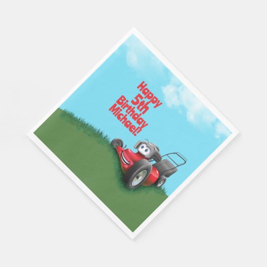 プッシュローンモーア誕生日紙プレートボウル スタンダードランチョンナプキン (角)