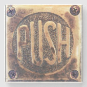 プッシュ デザイン マーブルコースター ストーンコースター (正面)