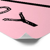 プッシーのパワー猫の耳ピンクの抵抗女性の抗議 ポスター (角)