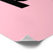 プッシーのパワー猫の耳ピンクの抵抗女性の抗議 ポスター (角)