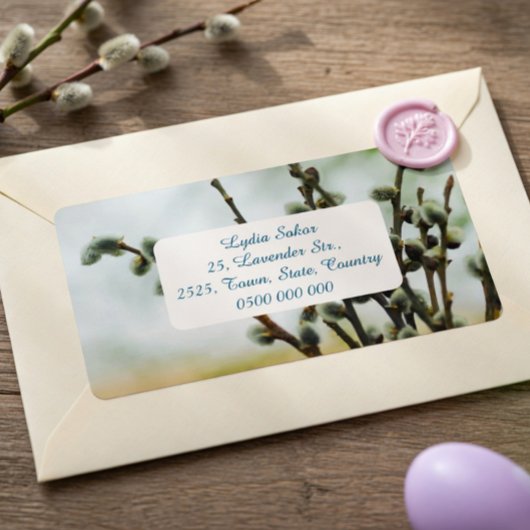 プッシーウィローブランチ差出人住所ラベル ラベル