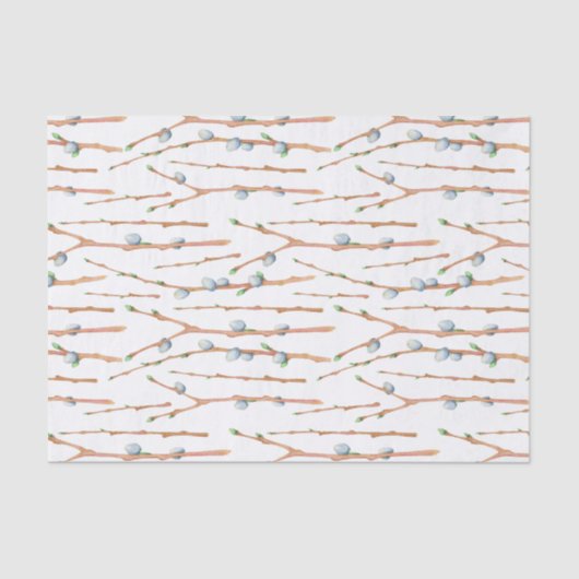 プッシーカスタムウィローフローラティッシュペーパー 薄葉紙 (正面)