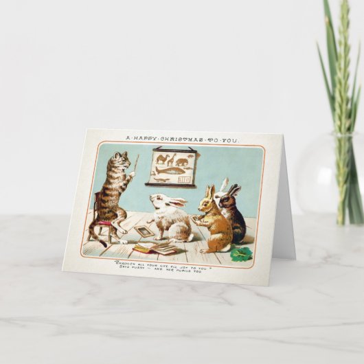 プッシービクトリアンと彼女の生徒のクリスマスカード シーズンカード (正面)