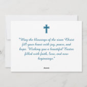 プッシー柳の枝を持つ宗教的なイースターカード シーズンカード (裏面)