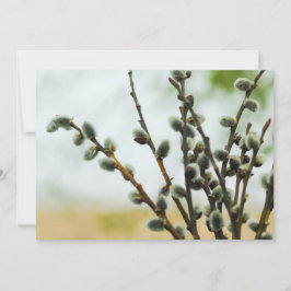 プッシー柳の枝を持つ宗教的なイースターカード シーズンカード