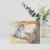 プッシー猫調理師ズバイザ暖炉 ポストカード (スタンド正面)