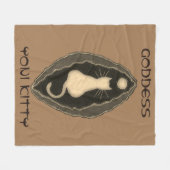 プッシー・カート女神ヨニ フリースブランケット (正面(横))