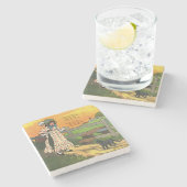 プッシー・キャットどこにいたの？マザーグースライム ストーンコースター (横)