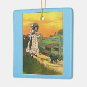 プッシー・キャットどこにいたの？マザーグースライム セラミックオーナメント (左)