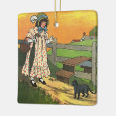 プッシー・キャットどこにいたの？マザーグースライム セラミックオーナメント (左)