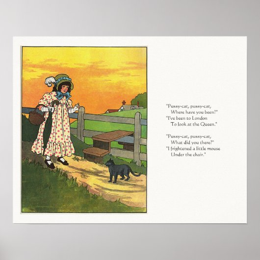 プッシー・キャットどこにいたの?マザーグースライム ポスター (正面)