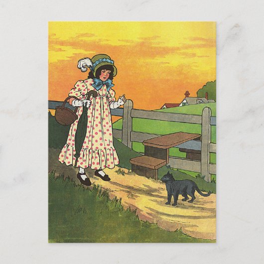 プッシー・キャットどこにいたの？マザーグースライム ポストカード (正面)