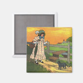 プッシー・キャットどこにいたの？マザーグースライム マグネット (正面/裏面)