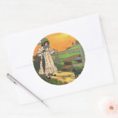 プッシー・キャットどこにいたの？マザーグースライム ラウンドシール (封筒)