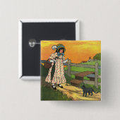 プッシー・キャットどこにいたの？マザーグースライム 缶バッジ (正面&裏面)