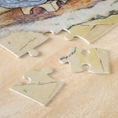 プッシー・キャットは火のそばに座る ジグソーパズル (側面)