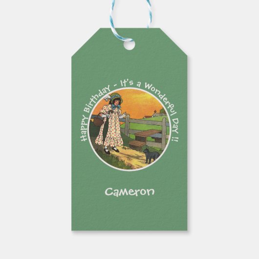 プッシー・キャット、どこにいたの？誕生日パーティー ギフトタグ (裏面)