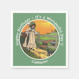 プッシー・キャット、どこにいたの？誕生日パーティー スタンダードカクテルナプキン