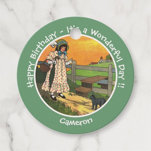 プッシー・キャット、どこにいたの？誕生日パーティー フェイバータグ (正面)