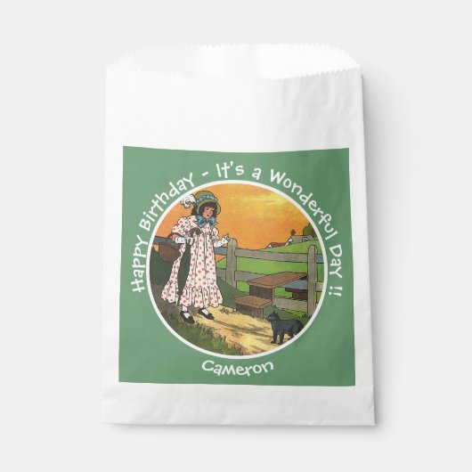 プッシー・キャット、どこにいたの？誕生日パーティー フェイバーバッグ (正面)