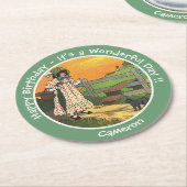 プッシー・キャット、どこにいたの？誕生日パーティー ラウンドペーパーコースター (アングル)