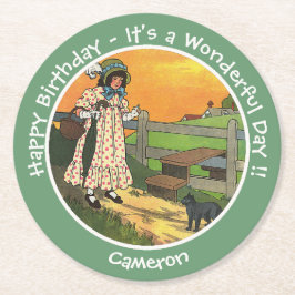 プッシー・キャット、どこにいたの？誕生日パーティー ラウンドペーパーコースター