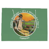 プッシー・キャット、どこにいたの？誕生日パーティー ラージペーパーバッグ (裏面)