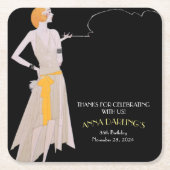 「プッティン」オンザリッツ20ズフラッパージャズ&ブーズ スクエアペーパーコースター (正面)