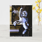 プットエンジェルグリーティングカード カード (黄色い花)