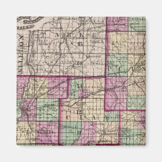 プットナム郡とヴィゴ郡 マグネット (正面)