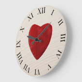 プツインターグルントミットヘルツ ラージ壁時計 (傾斜)