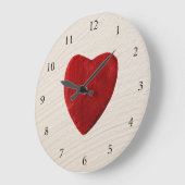 プツインターグルントミットヘルツ ラージ壁時計 (傾斜)