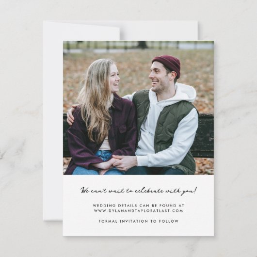 プティシンプルモダンはっきりしたー名フレーム2 – 写真 セーブザデート (裏面)