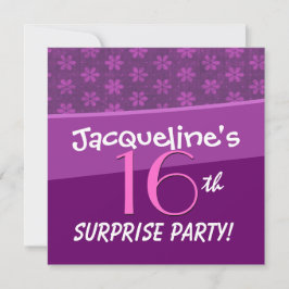 プティトフラワーズ16回サプライズ誕生日パーティー 招待状