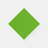 プティハートオンブライトグリーン スタンダードカクテルナプキン (角)