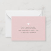 プティハート写真バレンタイン ノートカード (裏面)