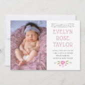 プティバラ出生通知カード 案内状 (正面)