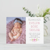 プティバラ出生通知カード 案内状 (スタンド正面)